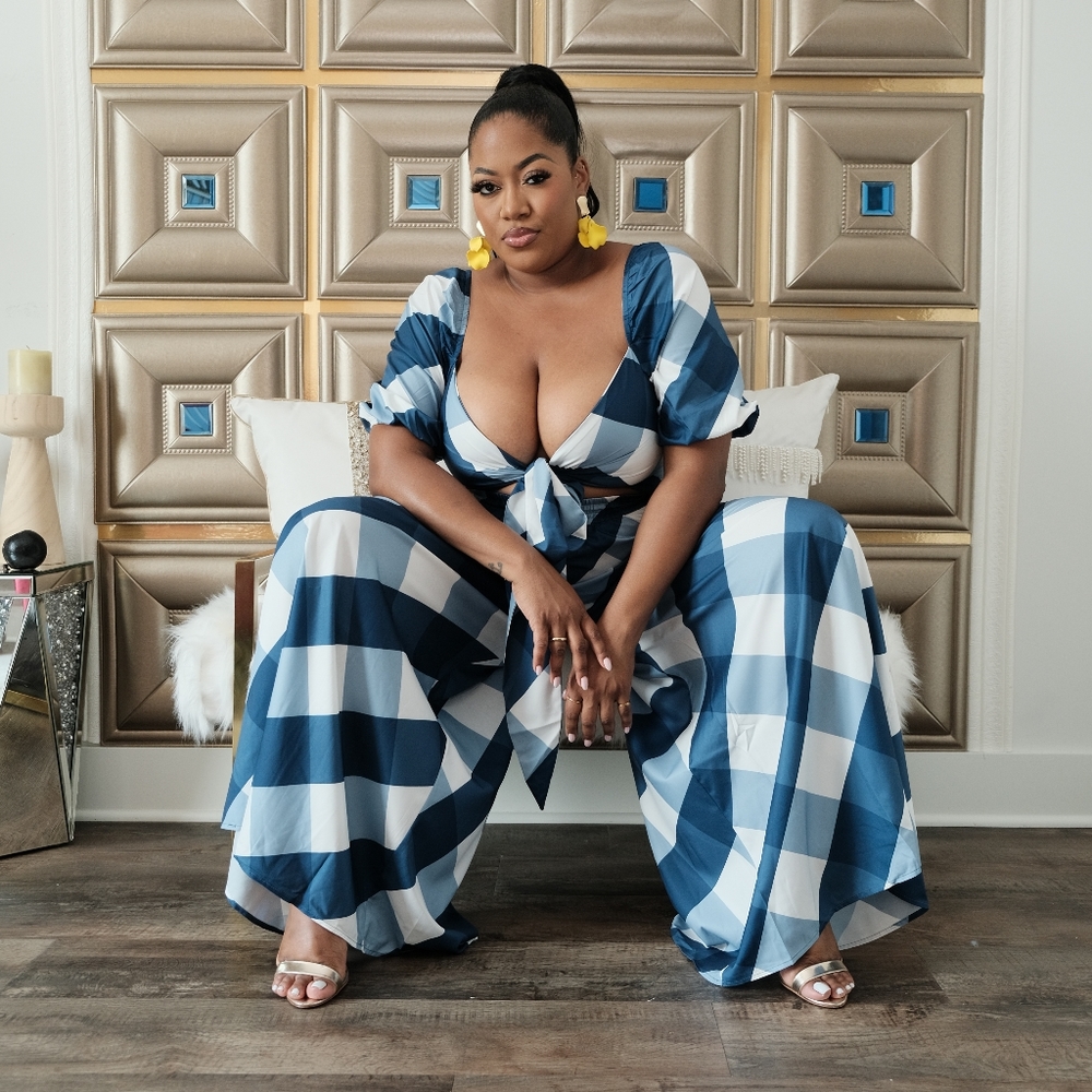 Azure Plaid Set - Picture 5 of 7